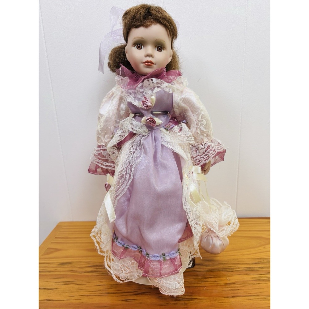 Porcelain Lavender‎ and Lace Easter Dress Victorian Doll  15"-16" Fancy Dress